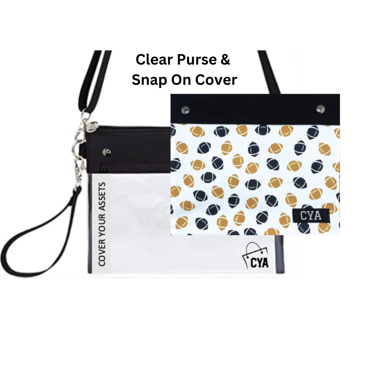 Black & Gold - Let's Go! Wide - Purse & Cover