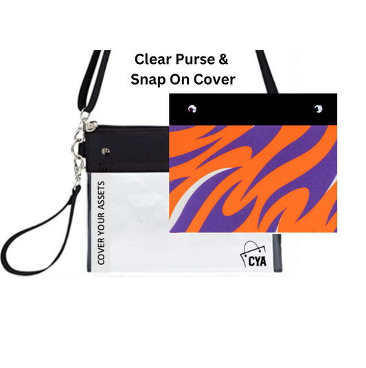 Orange & Purple Stripes - Wide - Purse & Cover