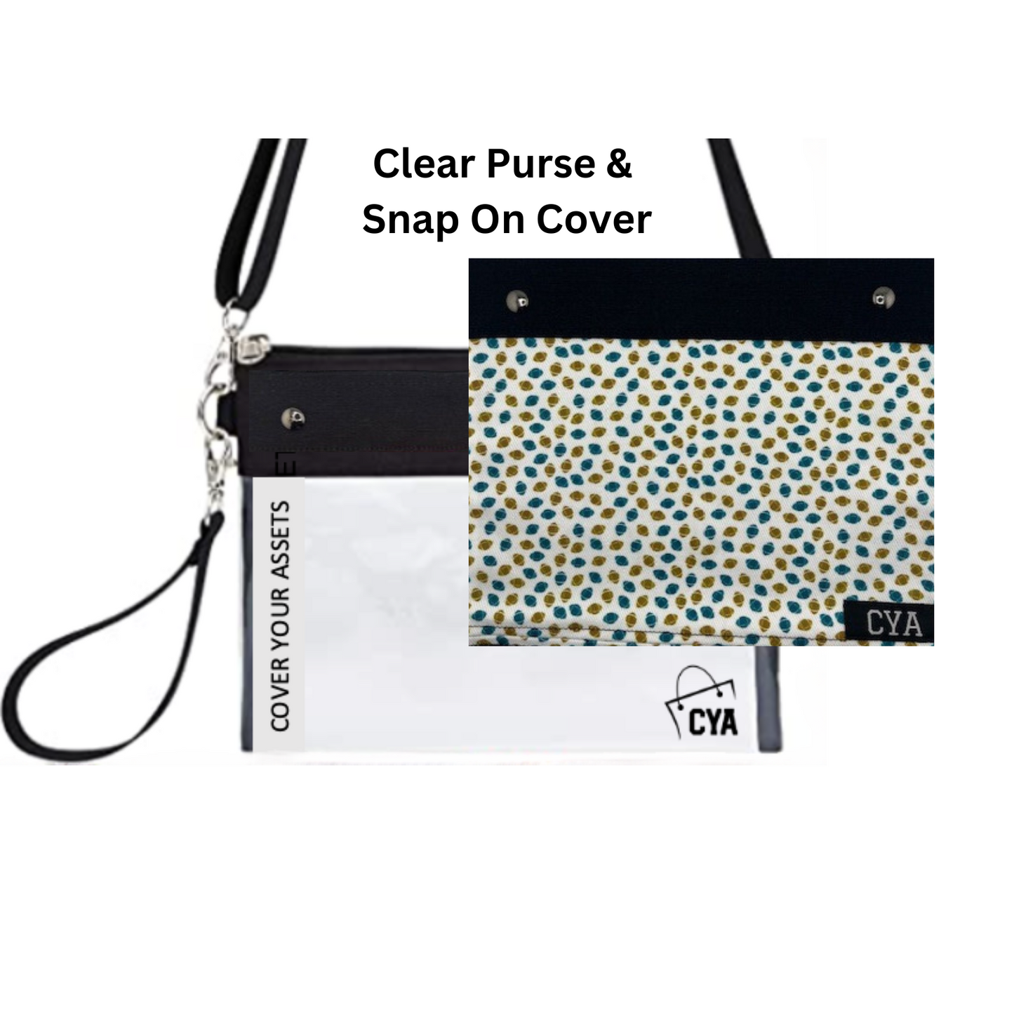 Teal & Gold Ftballs - Wide Purse & Cover