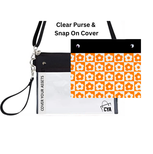Orange Flowers - Wide - Purse & Cover