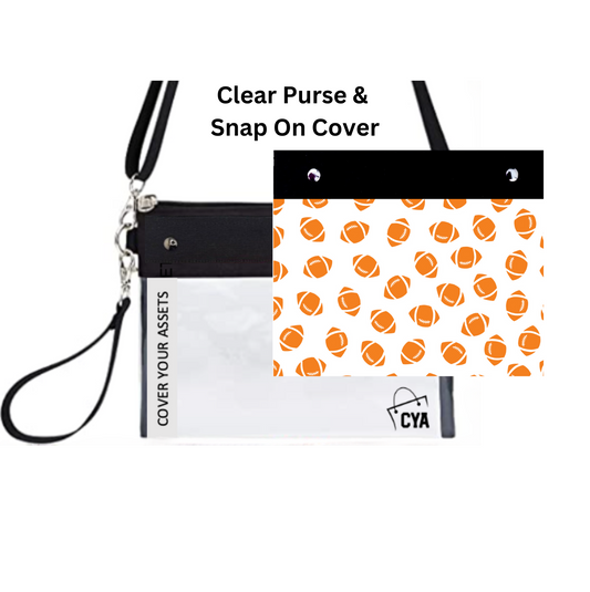 Orange Toss - Wide - Purse & Cover