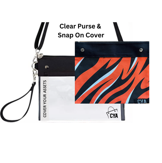 Orange & Black Stripes - Wide - Purse & Cover