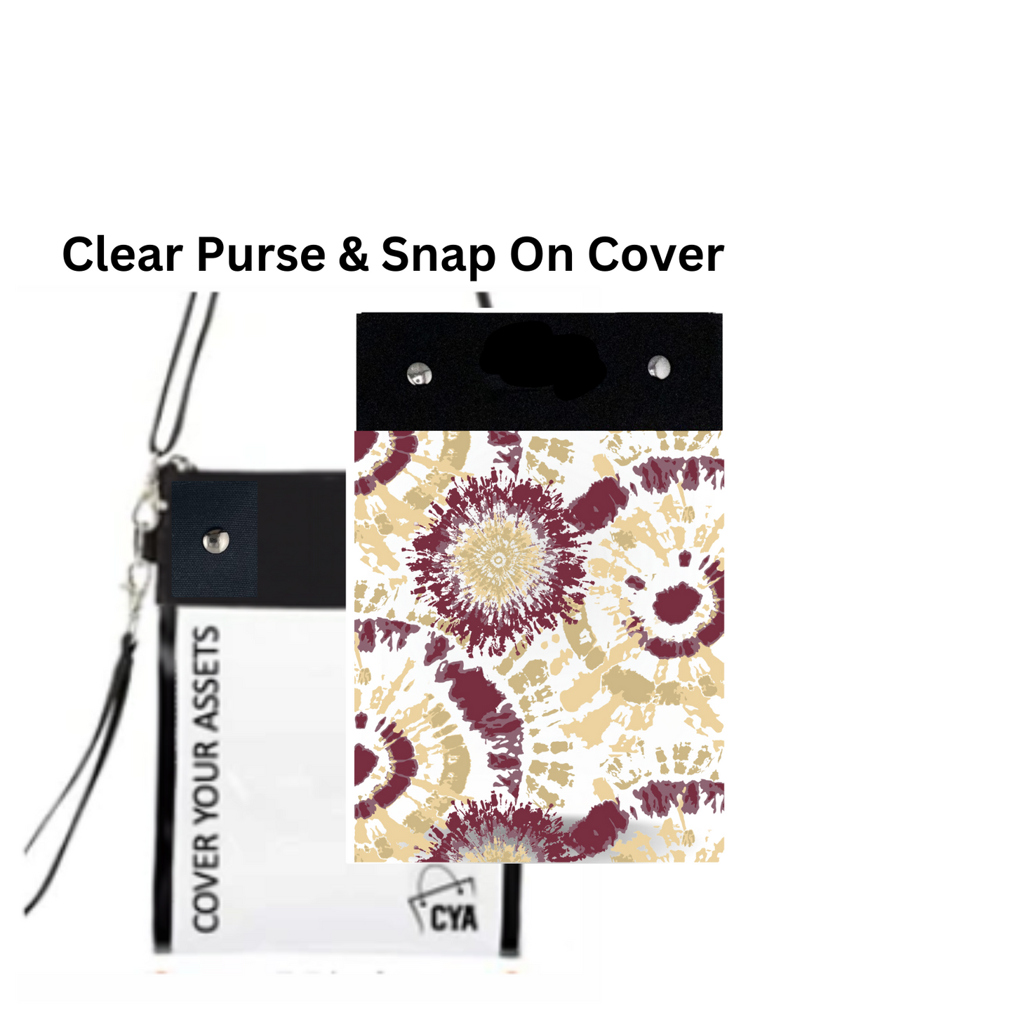 Garnet & Gold Tie Dye - Tall - Purse & Cover