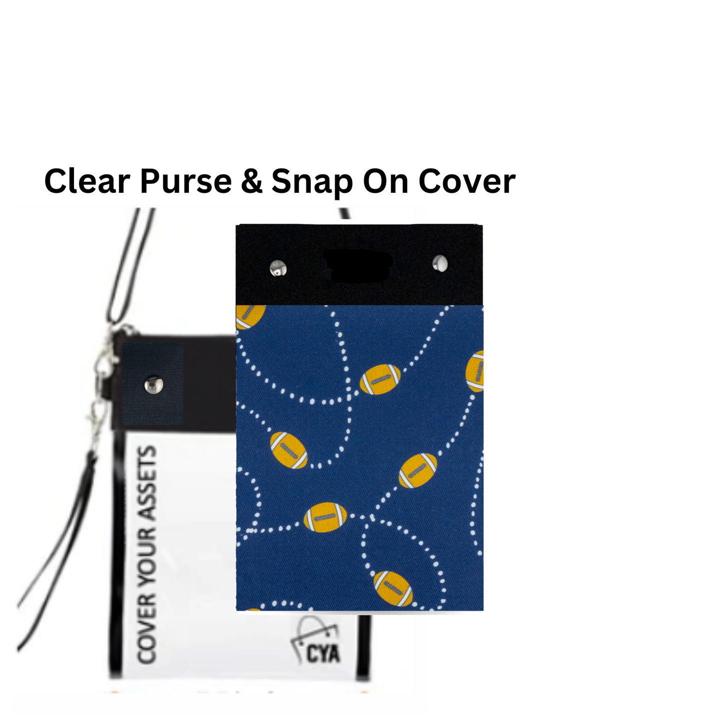 Navy & Gold Toss - Tall- Purse & Cover