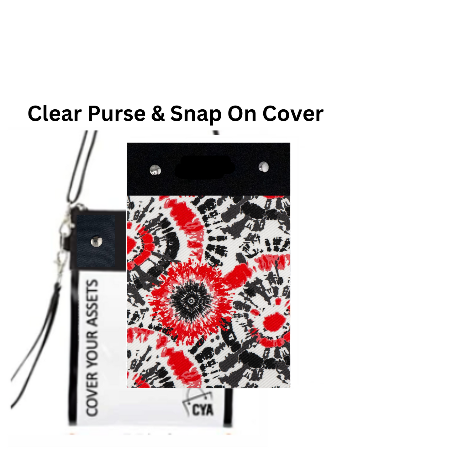 Red & Black Tie Dye - Tall- Purse & Cover