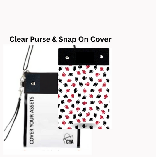 Red & Black Toss - Tall - Purse & Cover