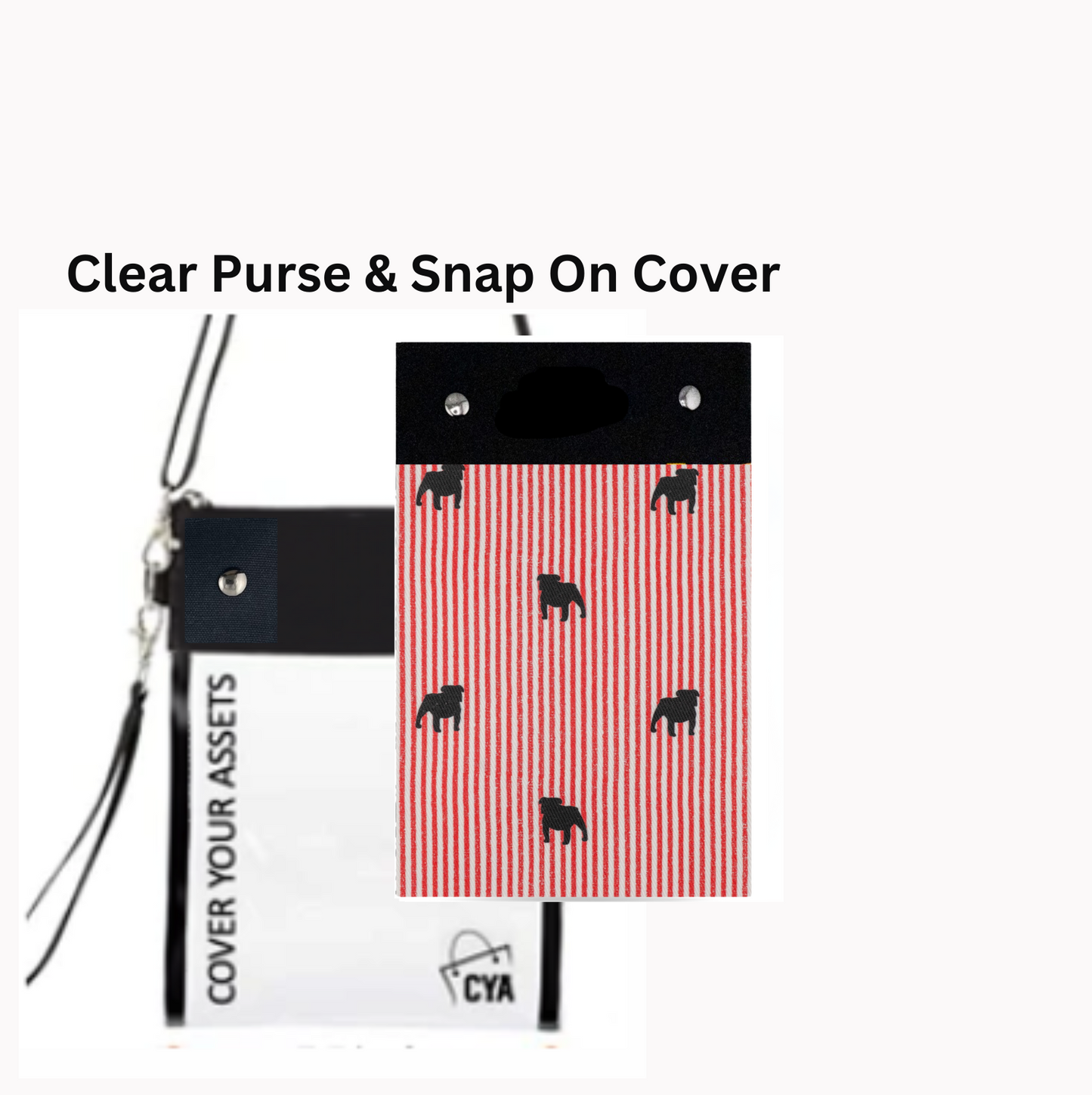 Stripes & Bulldogs - Tall- Purse & Cover