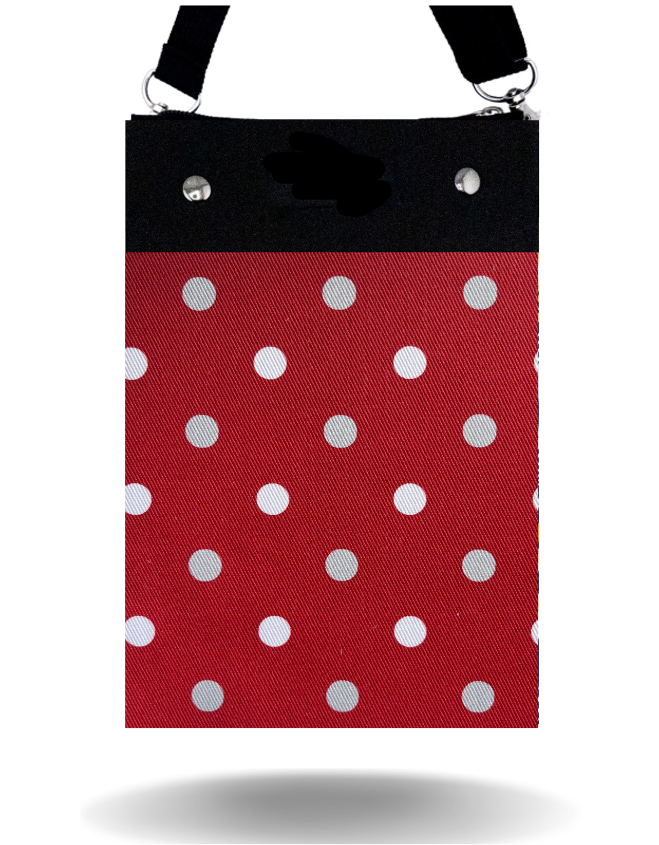 Crimson & Gray Lg Dots - Tall - Purse & Cover
