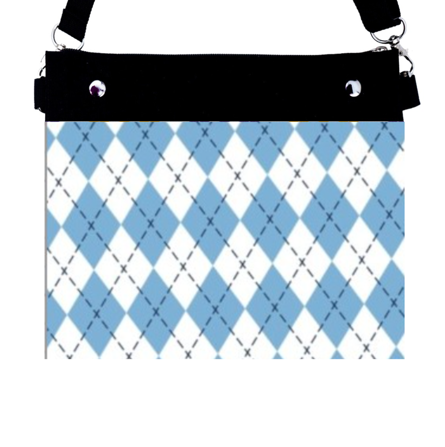 Argyle Blues - Wide - Purse and Cover