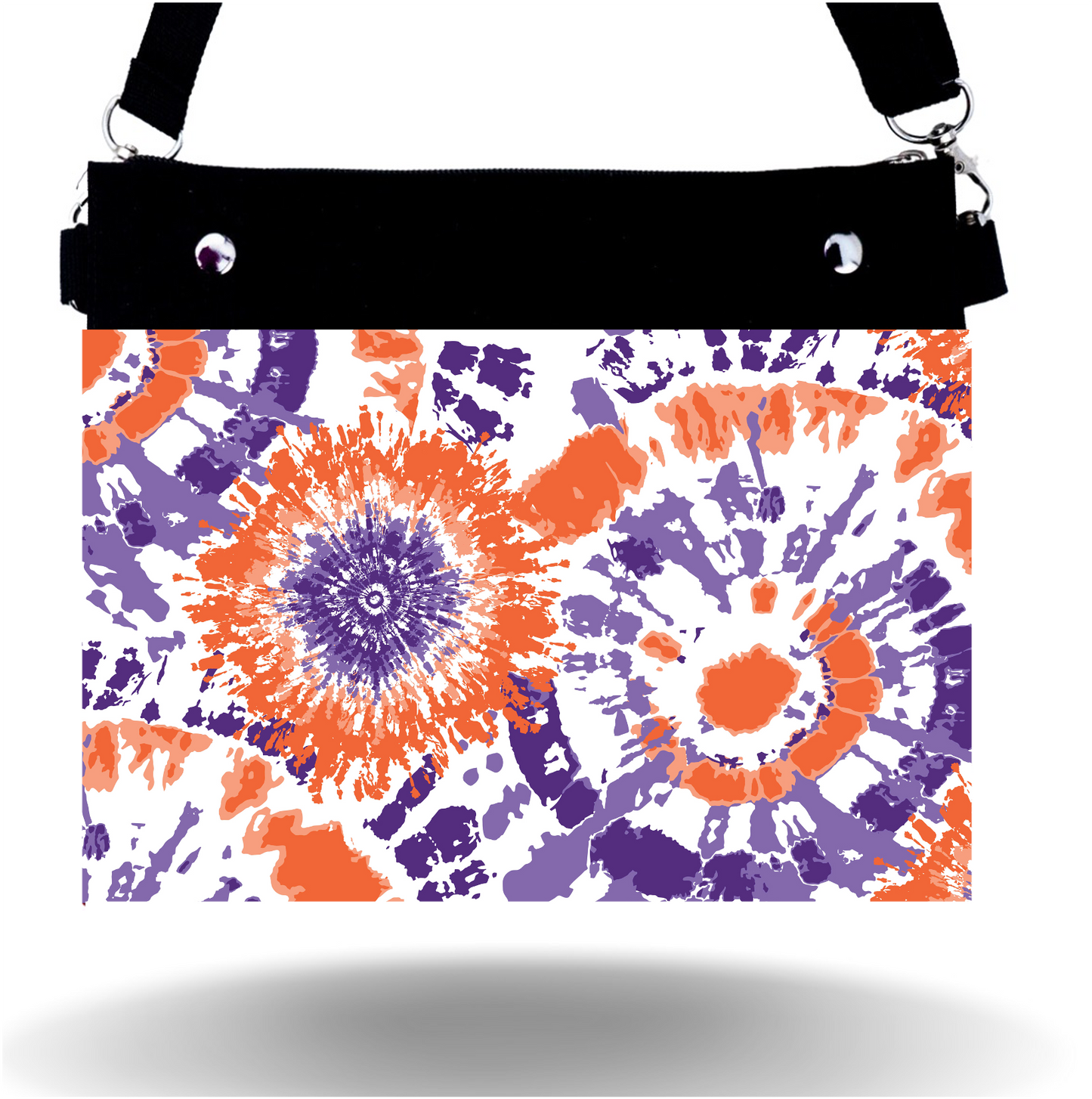 Orange & Purple Tie Dye - Wide - Purse & Cover