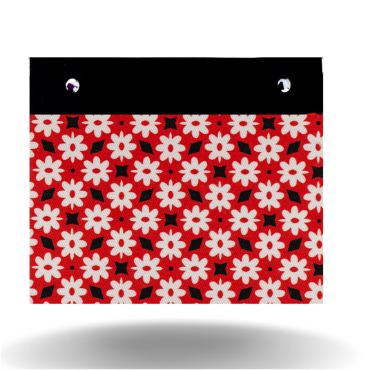 Red, Black & White Flowers - Wide - Cover Only