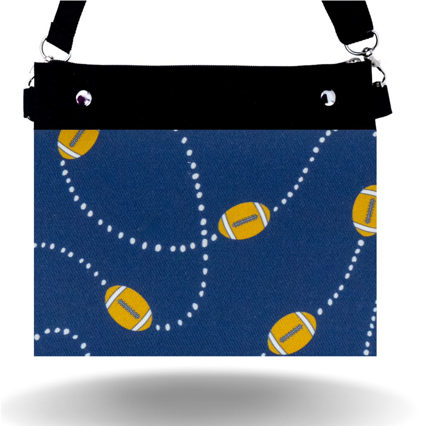 Navy & Gold Toss - Wide - Purse & Cover