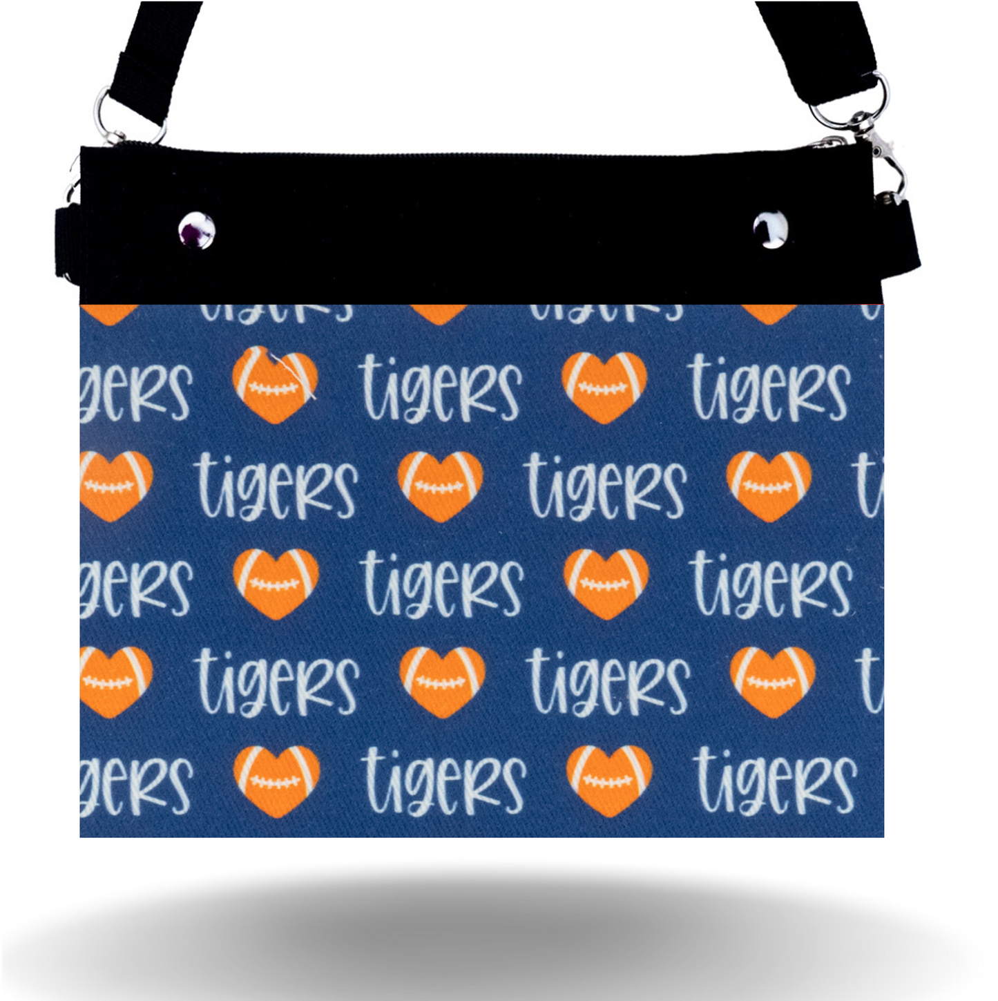 Navy Heart Tigers - Wide - Purse & Cover