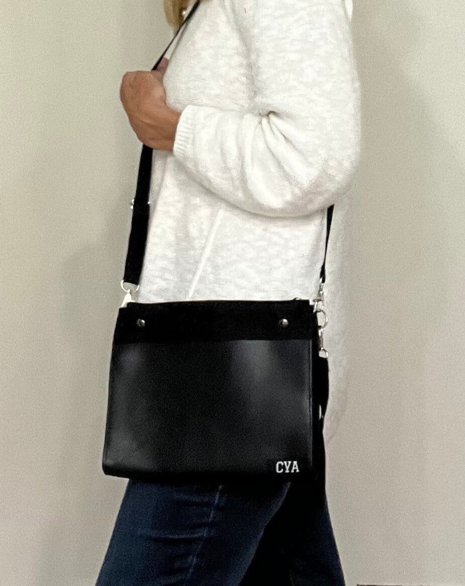 Black Leatherette - Wide - Purse & Cover
