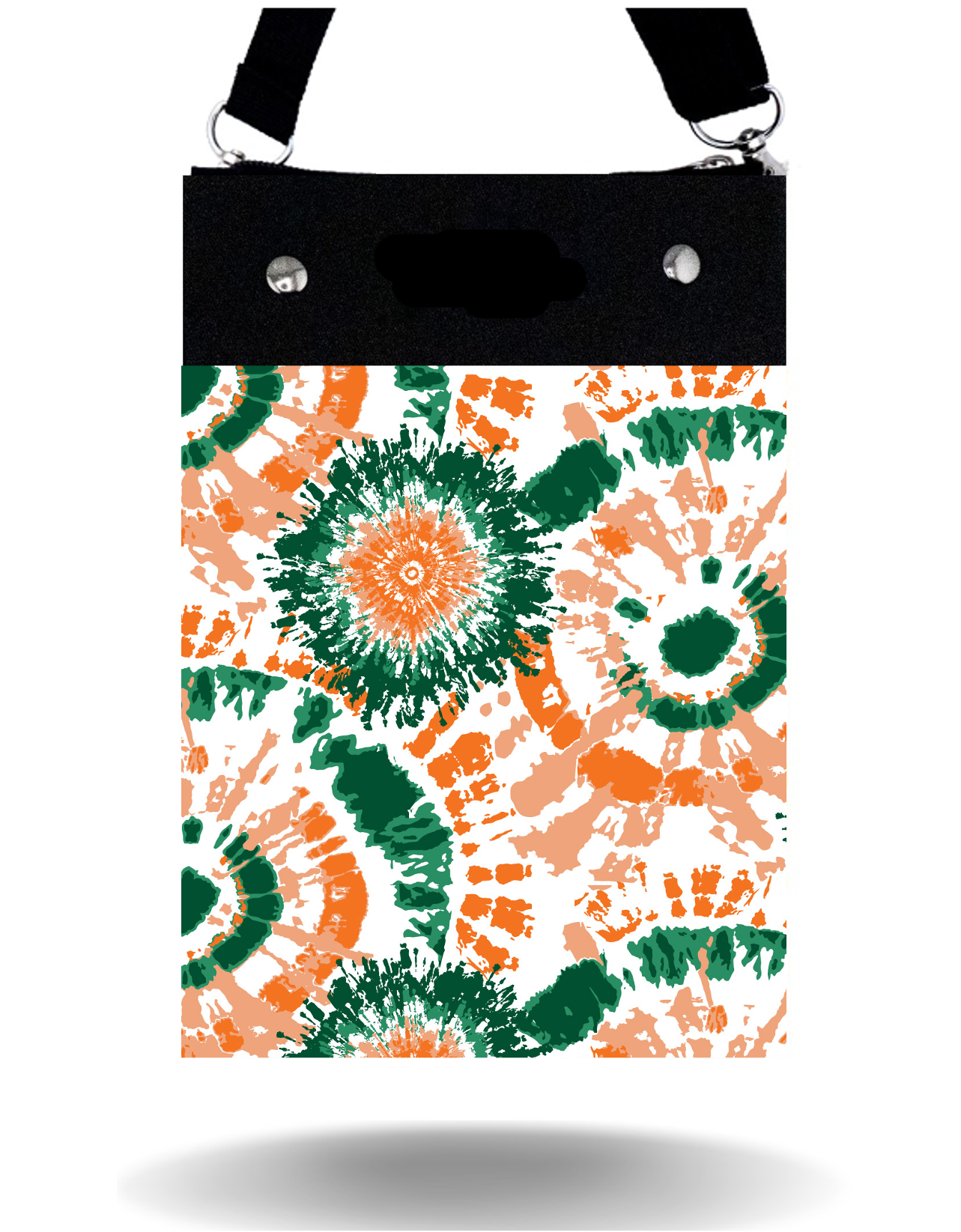 Green & Orange Tie Dye - Tall - Purse & Cover