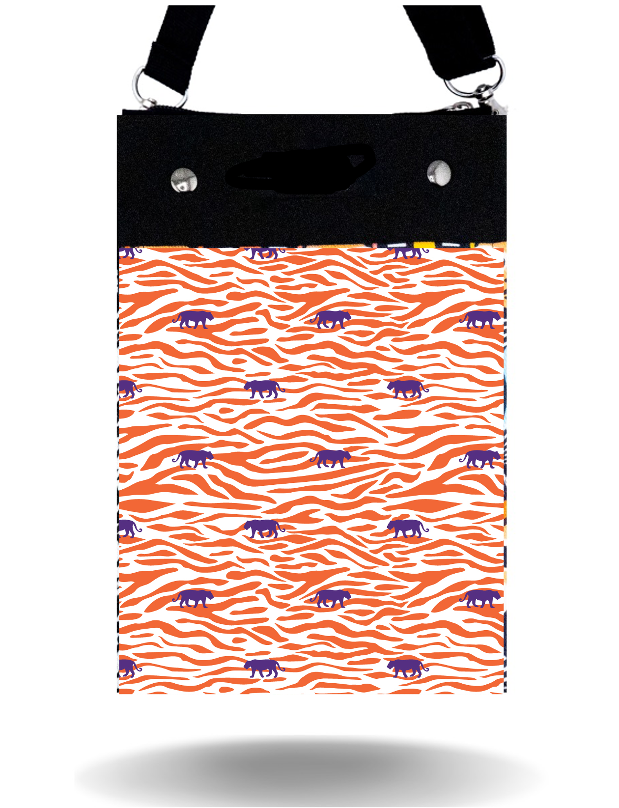 Orange Stripes & Purple Tigers - Tall - Purse & Cover