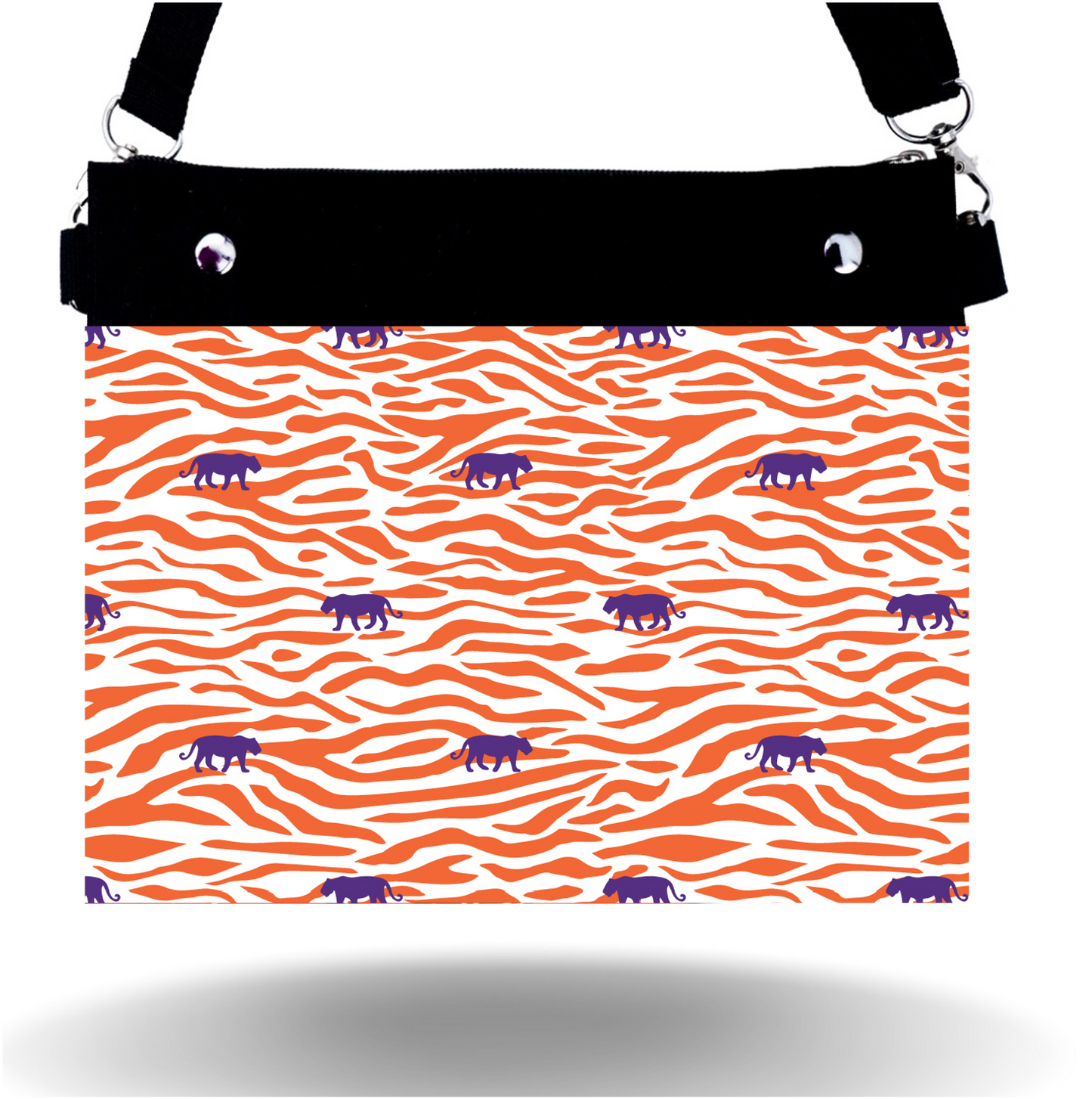 Orange Stripes & Purple Tigers - Wide - Purse & Cover