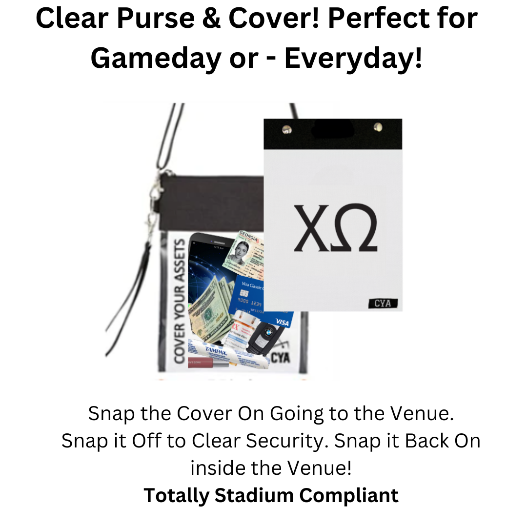 Chi Omega - Tall Purse & Cover