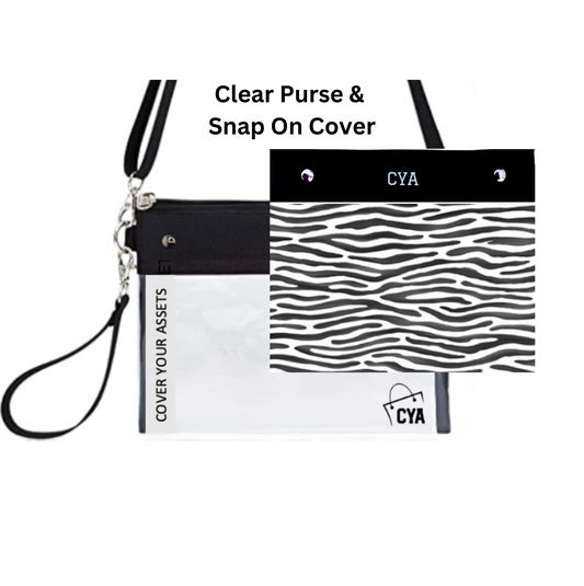 Black & White Stripe - Wide - Purse & Cover