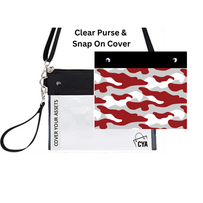 Crimson & Gray Camo - Wide - Purse & Cover