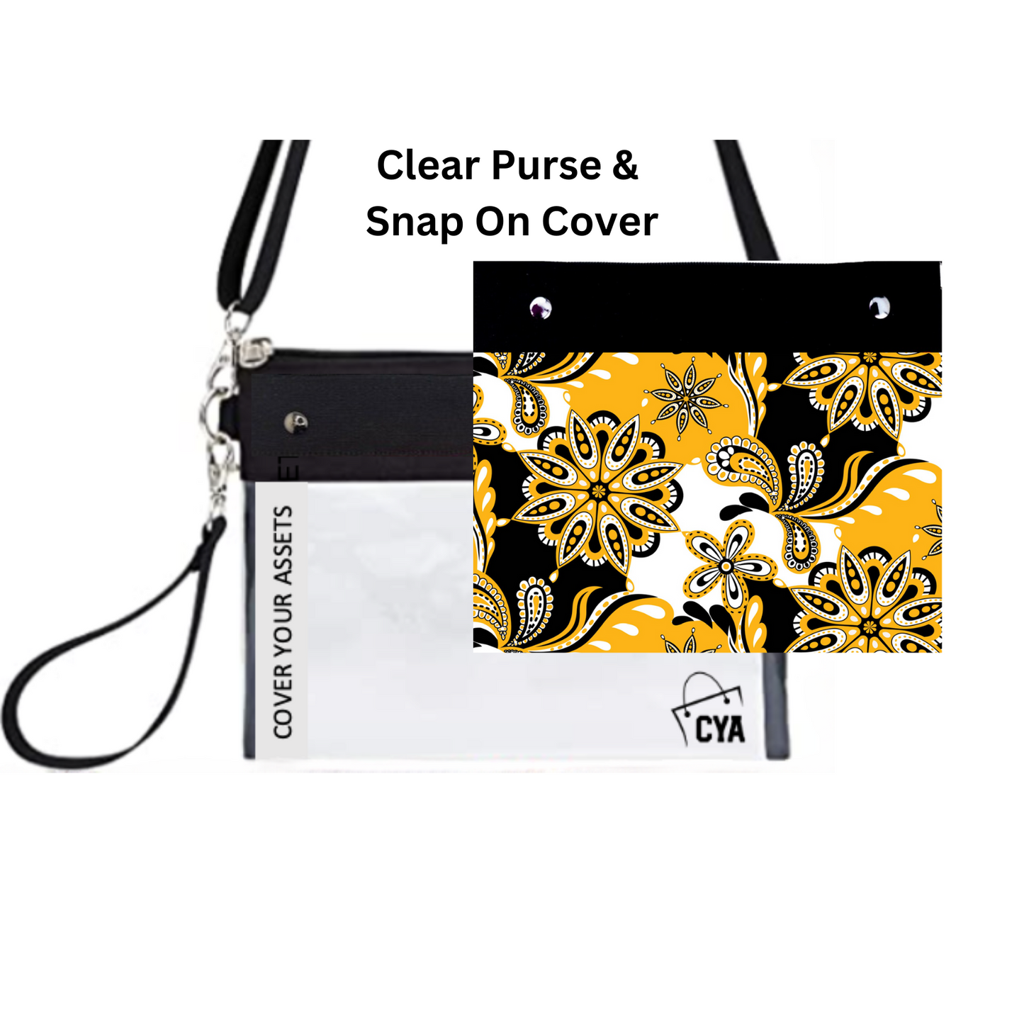 Gold & Black Medley - Wide - Purse & Cover