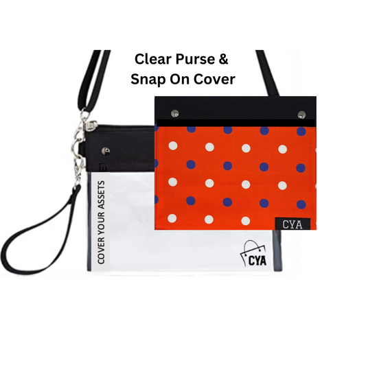 Orange & Purple Dots - Wide - Purse & Cover