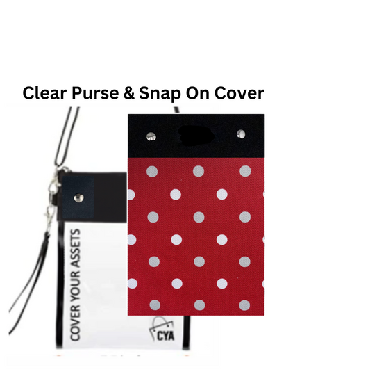 Crimson & Gray Lg Dots - Tall - Purse & Cover