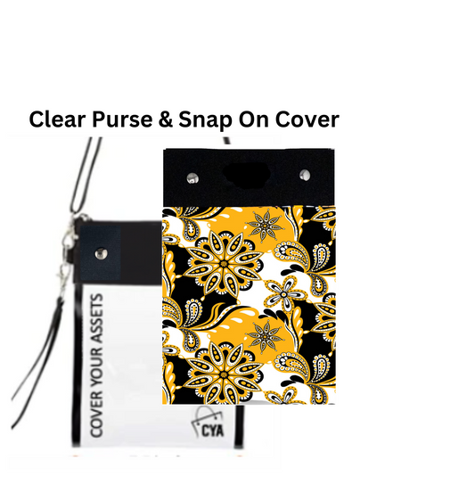 Gold & Black Medley - Tall - Purse & Cover