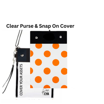 Orange Dots - Tall - Purse & Cover