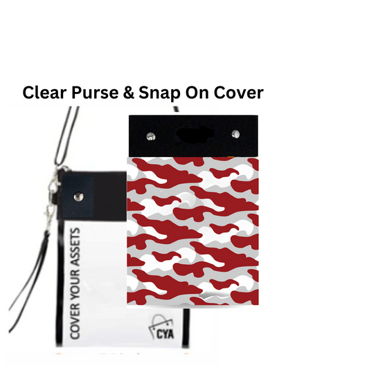 Crimson & Gray Camo - Tall - Purse & Cover