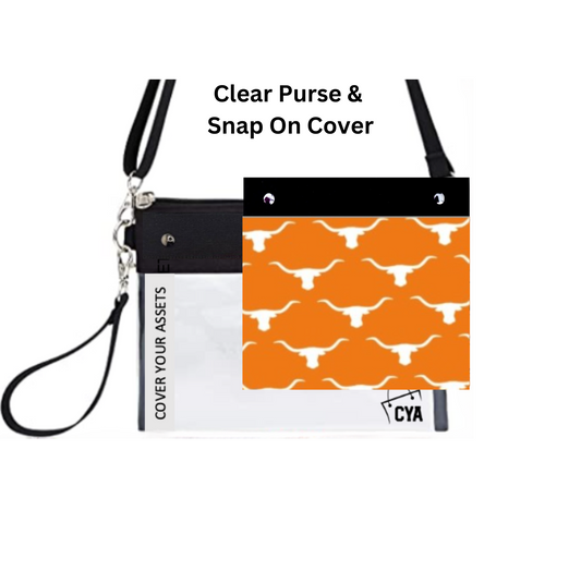 Longhorn - Wide Purse & Cover