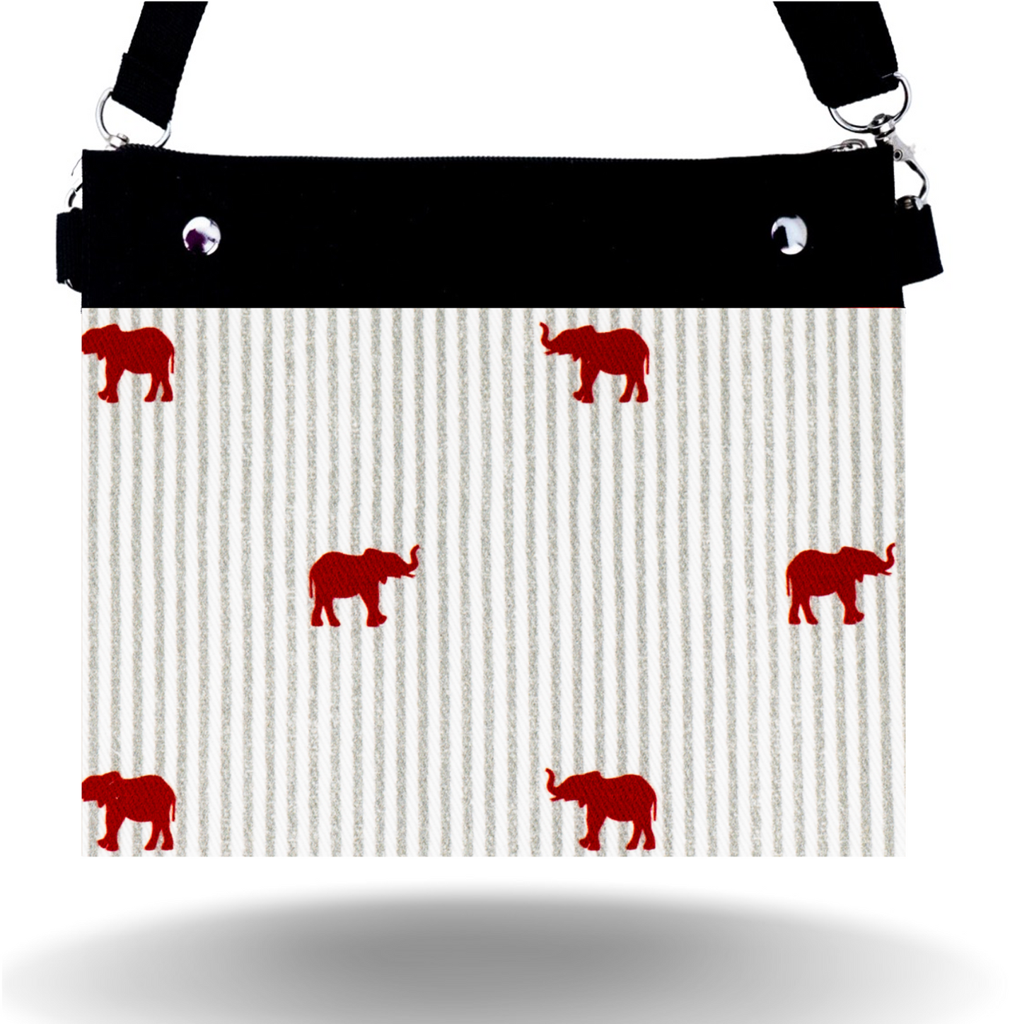 Stripes W Elephants - Wide - Purse & Cover