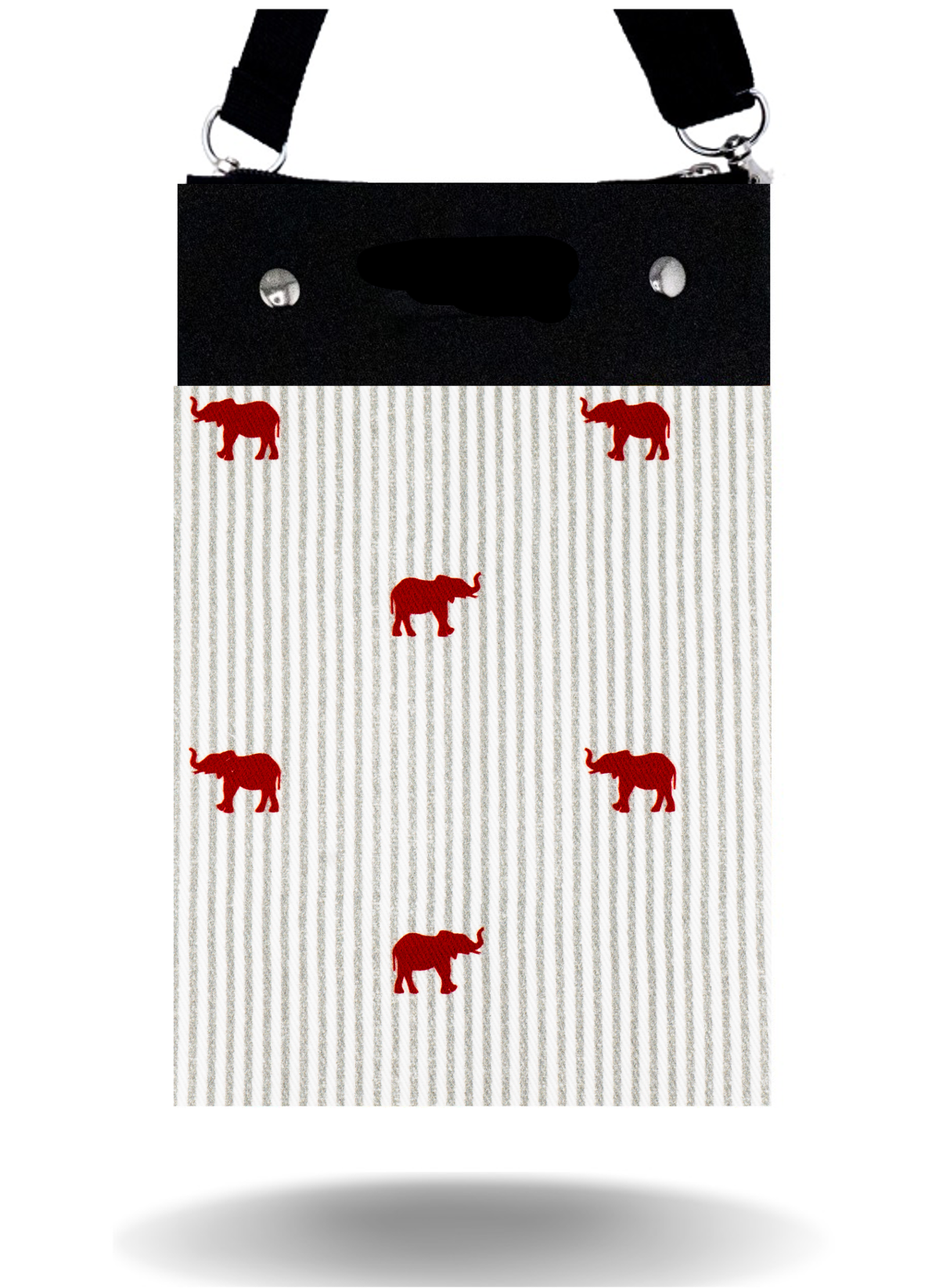 Stripes W Elephants - Tall - Purse & Cover